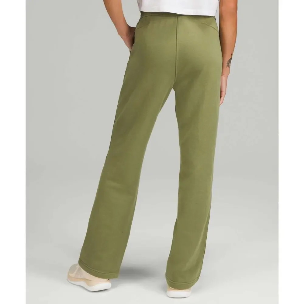 Lululemon Loungeful Straight Leg Pant Bronze Green Sweatpants Size 8 Women's